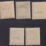 Bund MiNr. 506-510 v R Rollenmarken mit ungerader Nummer postfrisch