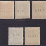 Bund MiNr. 506-510 v R Rollenmarken mit gerader Nummer postfrisch