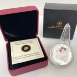 Kanada 20 Dollars 2010 | Holiday Pinecone RUBY Swarovski Crystals | Silbermünze PP Etui + CoA