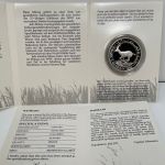 BAHRAIN - 5 DINAR 1986 PP - RHIM GAZELLE - 925 Silber WWF OVP CoA