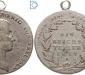 Brandenburg-Preussen, 1 Reichstaler Taler 1814 A, Friedrich Wilhelm III.,Henkel