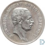SACHSEN, 3 Mark 1910 E, König Friedrich August, Jg. 135, Patina