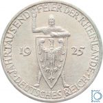 Weimar, 3 Reichsmark 1925 F | Jahrtausendfeier der Rheinlande | Jg. 321, Silber