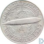 Weimar 3 Mark 1930 F | Graf Zeppelin Weltflug | J.342, Silber