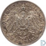 HAMBURG Stadtwappen, 3 Mark 1911 J, Jg. 64, Patina!