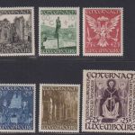 Luxemburg 1947 MiNr. 417-422 postfrisch - St.-Willibrord-Abtei in Echternach