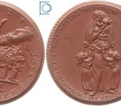 Oberschlesien 5 Mark 1921 | Oberschlesiens Dank Porzellanmünze Meissen