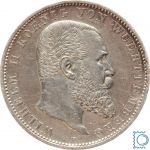 WÜRTTEMBERG, 5 Mark 1913 F, König Karl, J.176