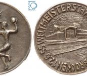 Silbermedaille Feldhandball Weltmeisterschaftself in Zweibrücken 12.06.1955
