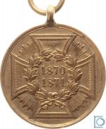 Kriegsdenkmünze für Kämpfer 1870/1871 aus erobertem Geschütz - Kaiser Wilhelm I.
