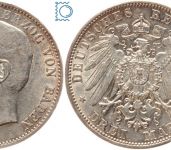 BADEN, 3 Mark 1912 G, Großherzog Friedrich II., J.39, Silber