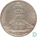 SACHSEN, 3 Mark 1913 E, Völkerschlacht, Jg. 140, vz, SILBER