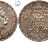 PREUSSEN, 3 Mark 1910 A, Wilhelm II., J.103, SILBER