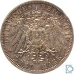 PREUSSEN, 3 Mark 1910 A, Wilhelm II., J.103, SILBER