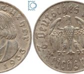 Deutsches Reich, 2 Mark 1933 A, Martin Luther, Jäger 352