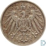 KAISERREICH, 1 Mark, 1893 F, Jg. 17, Silbermünze großer Adler