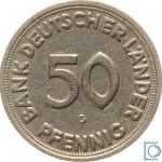 Bank Deutscher Länder, 50 Pfennig 1950 G | Jaeger 379 | Original