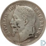 Frankreich 1 Franc 1867 K Bordeaux - Napoleon III. - Silber