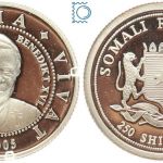Somalia, 250 Schilling 2005, Papst Benedikt XVI., 1/25 Oz Silber PP in Kapsel