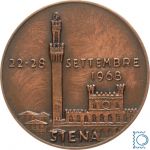 SIENA 1968 - Internationaler Medizin Congress - Kupfer Medaille