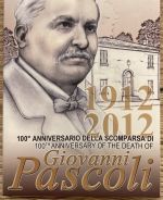 Italien 2 Euro 2012 - Giovanni Pascoli - Original in Coincard Blister OVP