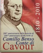 Italien 2 Euro 2010 - Camillo Benso - Original in Coincard Blister OVP