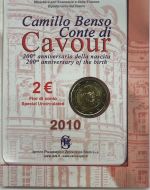 Italien 2 Euro 2010 - Camillo Benso - Original in Coincard Blister OVP