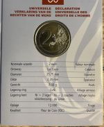 Belgien 2 Euro 2009 - Menschenrechte - Coincard OVP