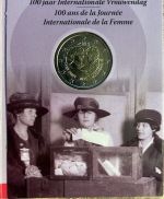 Belgien 2 Euro 2011 - Weltfrauentag - Coincard OVP