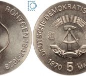 DDR 5 Mark 1970 - Wilhelm Conrad Röntgen - stempelglanz - J.1530