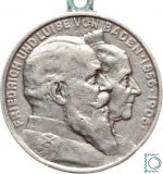 BADEN, 2 Mark 1906 G, Friedrich + Luise - Goldene Hochzeit - Anhänger