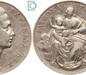 BAYERN, Taler o.J. 1865, Ludwig II., Patrona Bavariae Madonnentaler