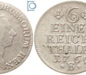 Brandenburg-Preußen, 1/6 Taler 1766 B, Friedrich II. (1740–1786)