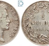 BAYERN ½ Gulden 1844, Ludwig I. (1825–1848), J.61