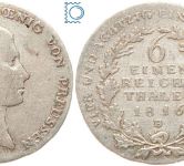 Brandenburg-Preußen, 1/6 Taler 1816 B, Friedrich Wilhelm III. (1797–1840)