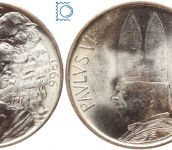 Vatikan, Vatikanstadt, 500 Lire 1966 - Paul VI - Silber