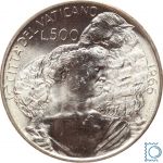 Vatikan, Vatikanstadt, 500 Lire 1966 - Paul VI - Silber