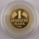 Deutschland, 1 DM Goldmark 2001 mit Originalkapsel