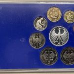 5x BRD KMS 1974 F - PP 1 Pf. - 5 Mark Silberadler Polierte Platte DM OVP