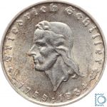 Deutsches Reich - 2 Mark 1934 F - Friedrich Schiller - Jäger 358