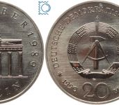 DDR 20 Mark 1990 Cu/Ni - Brandenburger Tor - J. 1635