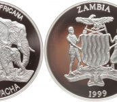 Zambia / Sambia 5000 Kwacha 1999 - Elefanten - Proof PP