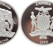 Zambia / Sambia 5000 Kwacha 1999 - Elefanten - Proof PP