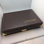 Münzkassette braun für 5 Tableaus mit Schlüssel gebraucht neuwertig