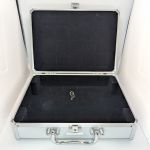 Alu-Münzkoffer silber - LEER mit Schlüssel - passend für Leuchtturm Cargo S6 Einlagen