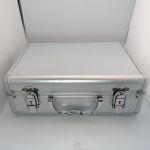 Alu-Münzkoffer silber - LEER mit Schlüssel - passend für Leuchtturm Cargo S6 Einlagen