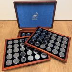 Deutsche Post pro collect Münzen-Sammelbox Holz für 90 Stück 10 DM, 10 + 20 €