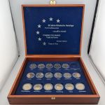 17 x 2 Euro 2007 - 50 Jahre Römische Verträge - in Leuchtturm Holzkassette