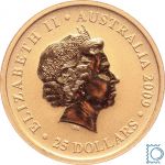 Australien, 25 Dollar 2009, Kangoroo, ¼ Oz Feingold