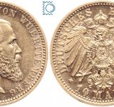 Kaiserreich, Württemberg 10 Mark 1906 F, Wilhelm II., Jäger 295, Goldmünze